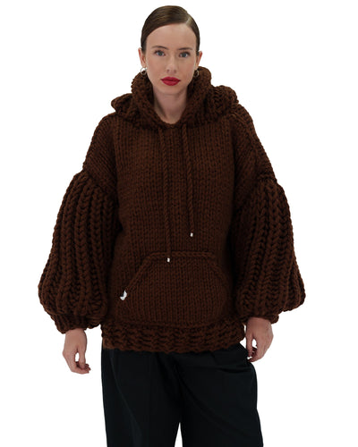 Sudadera con capucha de punto grueso oversized Cozy Chic Luxora™