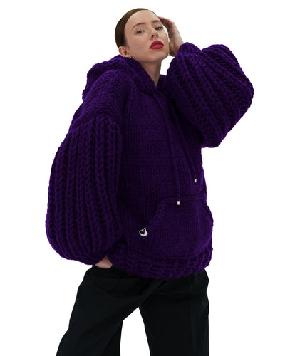 Sudadera con capucha de punto grueso oversized Cozy Chic Luxora™