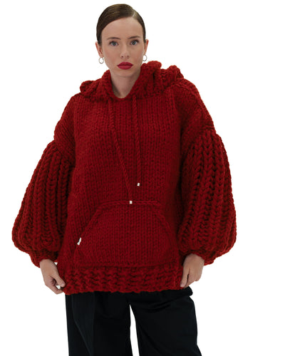 Sudadera con capucha de punto grueso oversized Cozy Chic Luxora™