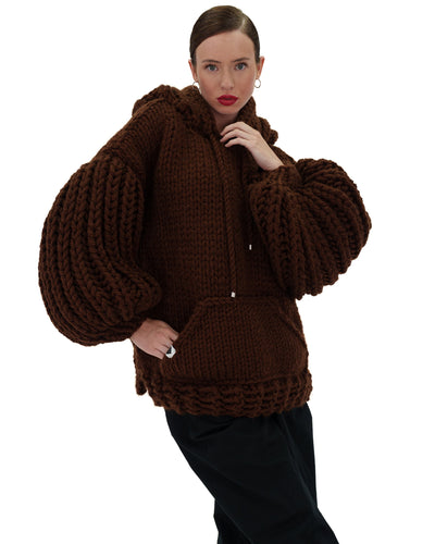 Sudadera con capucha de punto grueso oversized Cozy Chic Luxora™