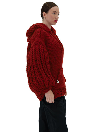 Sudadera con capucha de punto grueso oversized Cozy Chic Luxora™