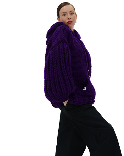Sudadera con capucha de punto grueso oversized Cozy Chic Luxora™