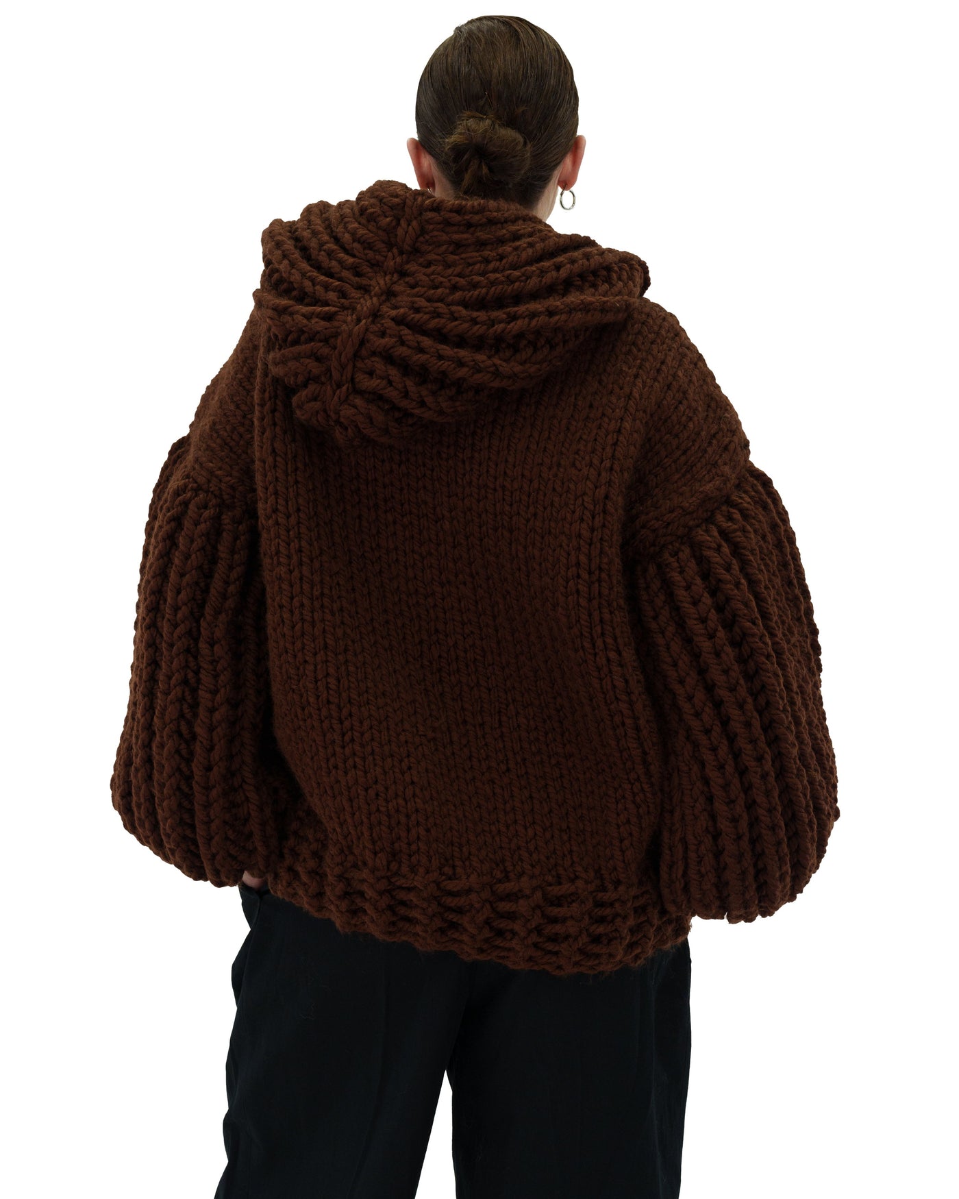 Sudadera con capucha de punto grueso oversized Cozy Chic Luxora™