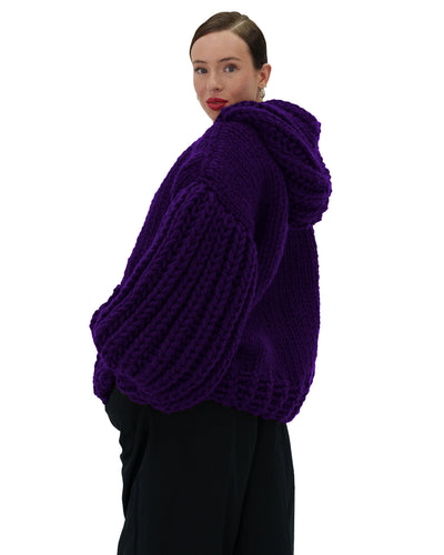 Sudadera con capucha de punto grueso oversized Cozy Chic Luxora™