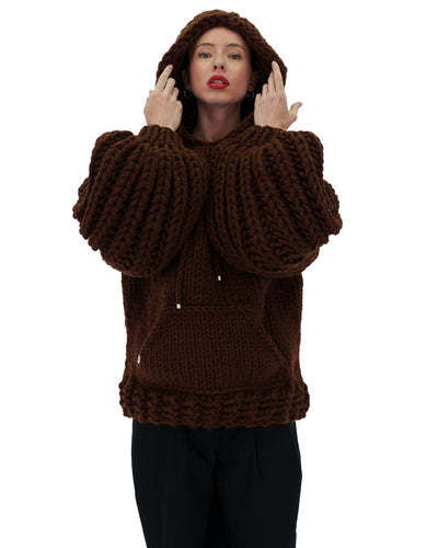 Sudadera con capucha de punto grueso oversized Cozy Chic Luxora™