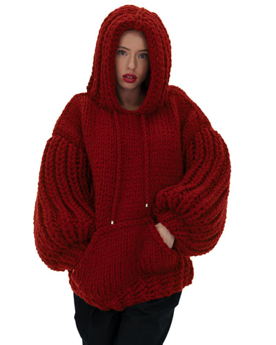 Sudadera con capucha de punto grueso oversized Cozy Chic Luxora™