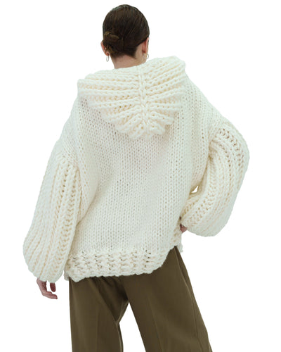 Sudadera con capucha de punto grueso oversized Cozy Chic Luxora™