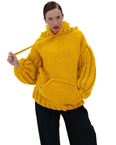 Sudadera con capucha de punto grueso oversized Cozy Chic Luxora™