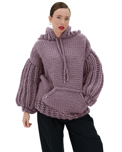 Sudadera con capucha de punto grueso oversized Cozy Chic Luxora™