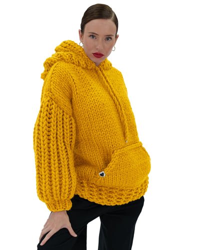 Sudadera con capucha de punto grueso oversized Cozy Chic Luxora™