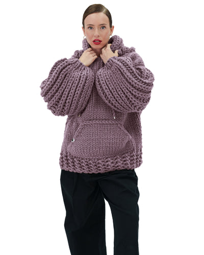 Sudadera con capucha de punto grueso oversized Cozy Chic Luxora™