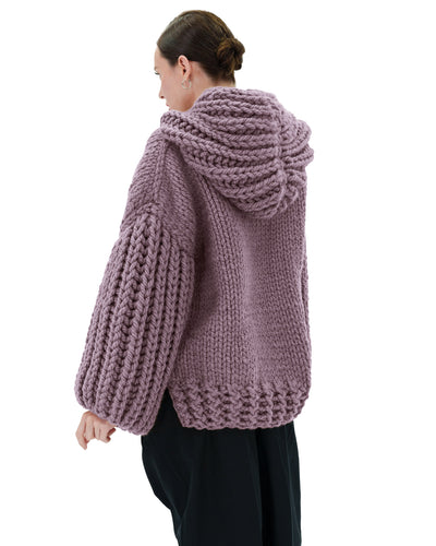 Sudadera con capucha de punto grueso oversized Cozy Chic Luxora™