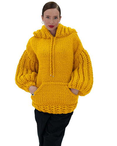Sudadera con capucha de punto grueso oversized Cozy Chic Luxora™