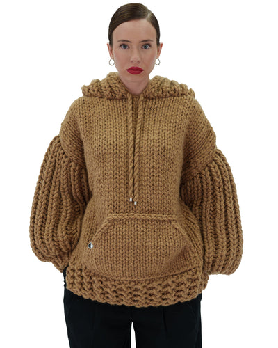 Sudadera con capucha de punto grueso oversized Cozy Chic Luxora™