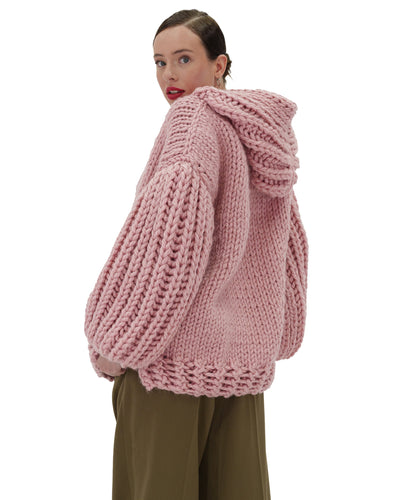 Sudadera con capucha de punto grueso oversized Cozy Chic Luxora™