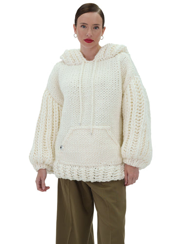 Sudadera con capucha de punto grueso oversized Cozy Chic Luxora™