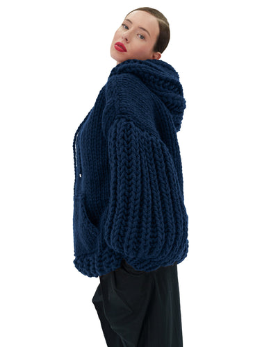 Sudadera con capucha de punto grueso oversized Cozy Chic Luxora™