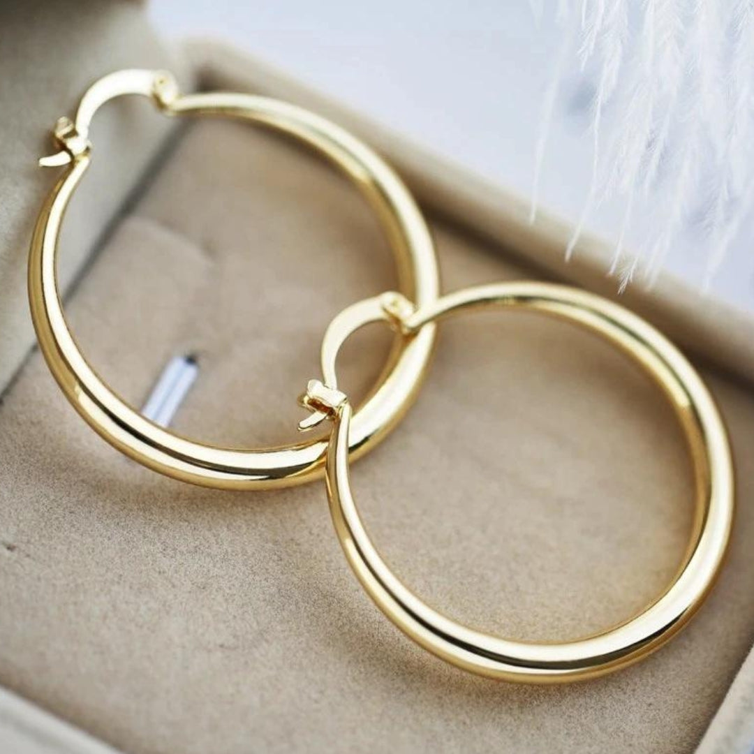Grandes Aretes de Aro de Oro
