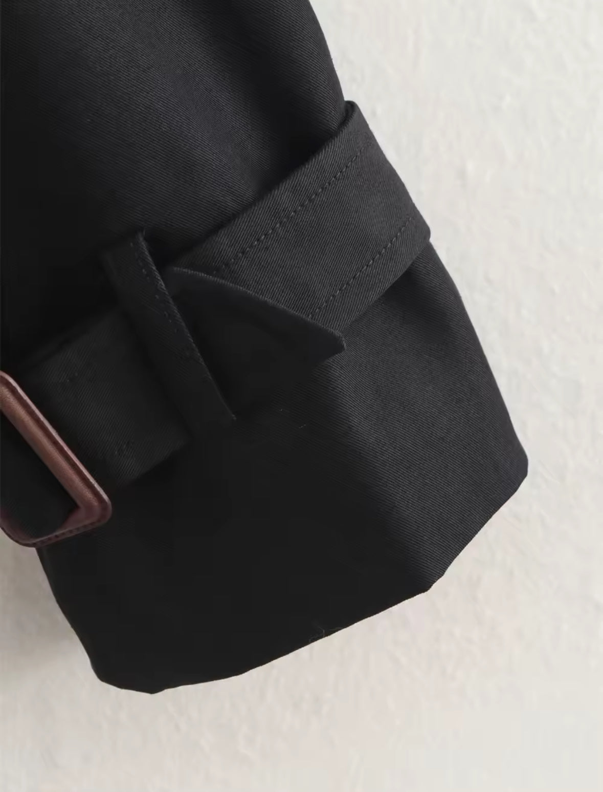 Abrigo recortado de gabardina para otoño - Mely