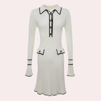 Vestido otoñal elegante con botones Cloe