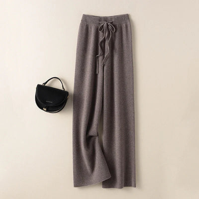 Sophie – Pantalón Tricotado de Cintura Alta Elegante