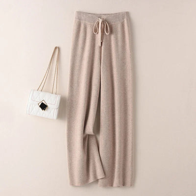 Sophie – Pantalón Tricotado de Cintura Alta Elegante