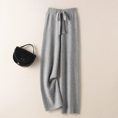 Sophie – Pantalón Tricotado de Cintura Alta Elegante