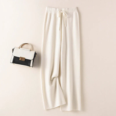 Sophie – Pantalón Tricotado de Cintura Alta Elegante