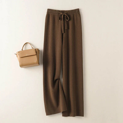 Sophie – Pantalón Tricotado de Cintura Alta Elegante