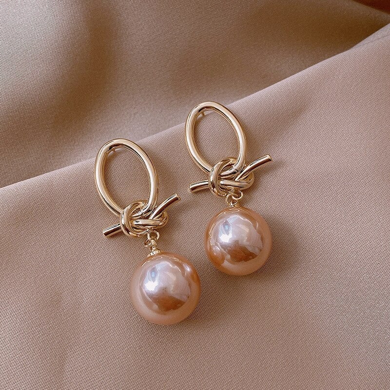 Pendientes de Aros en Oro con Perlas