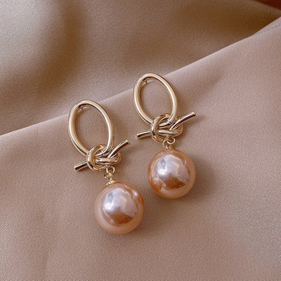 Pendientes de Aros en Oro con Perlas