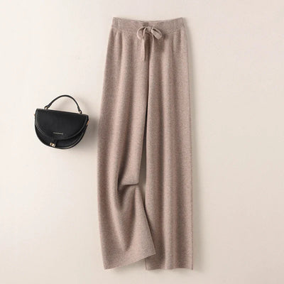 Sophie – Pantalón Tricotado de Cintura Alta Elegante