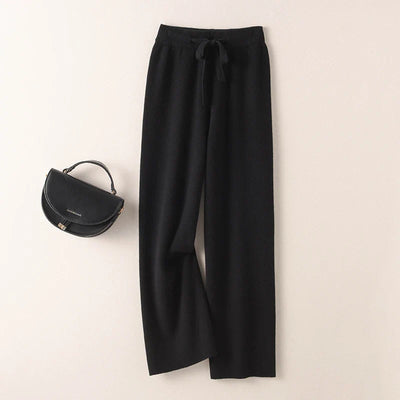Sophie – Pantalón Tricotado de Cintura Alta Elegante
