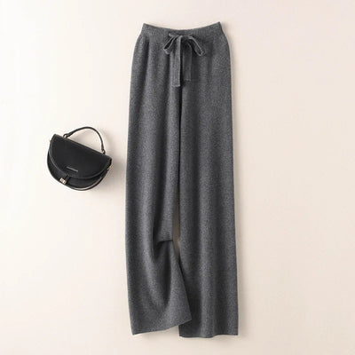 Sophie – Pantalón Tricotado de Cintura Alta Elegante