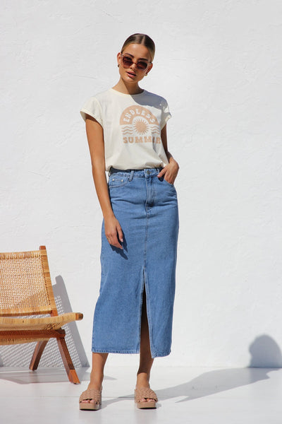 Falda de mezclilla abril