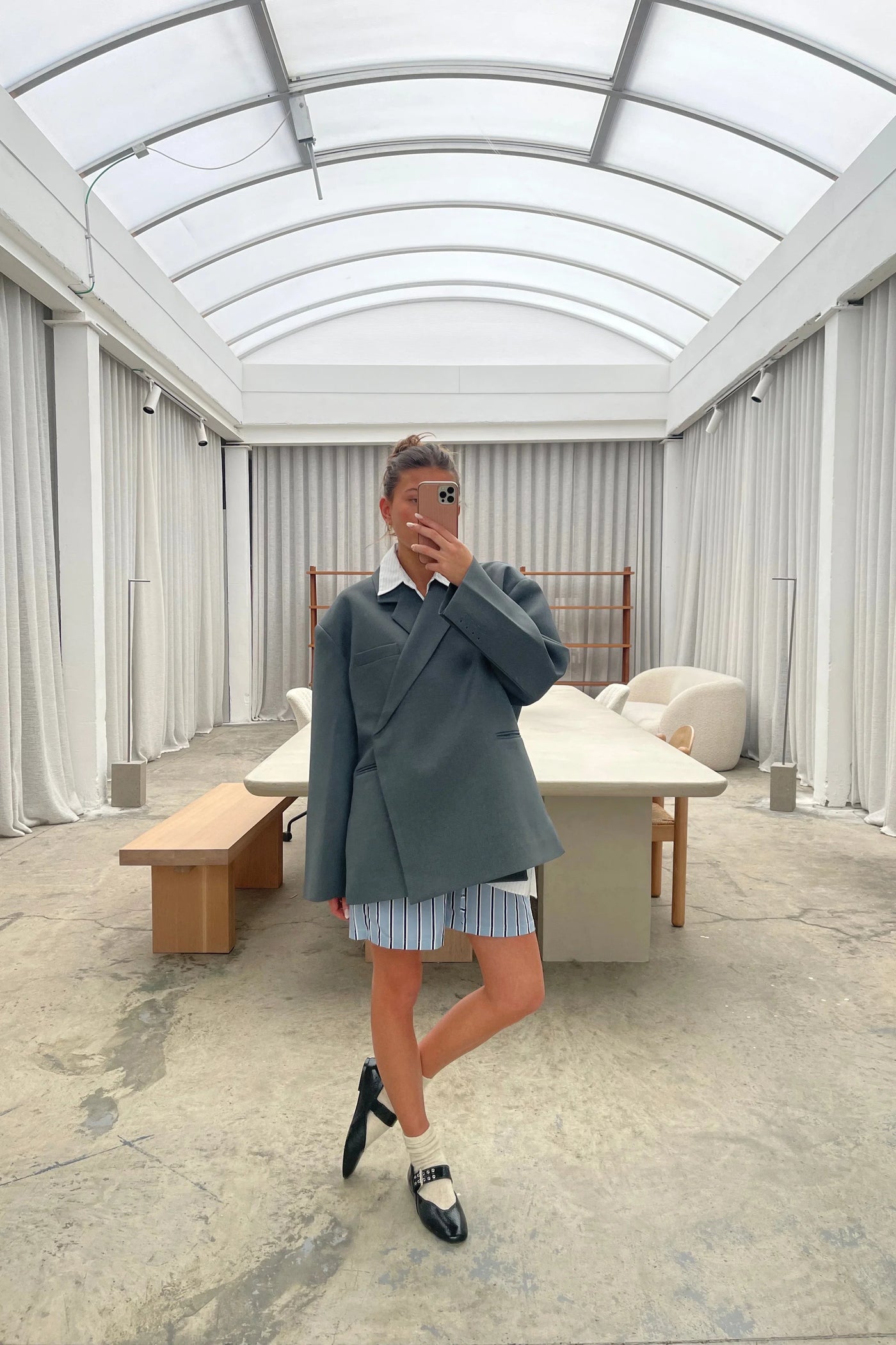 Blazer de gran tamaño con abertura