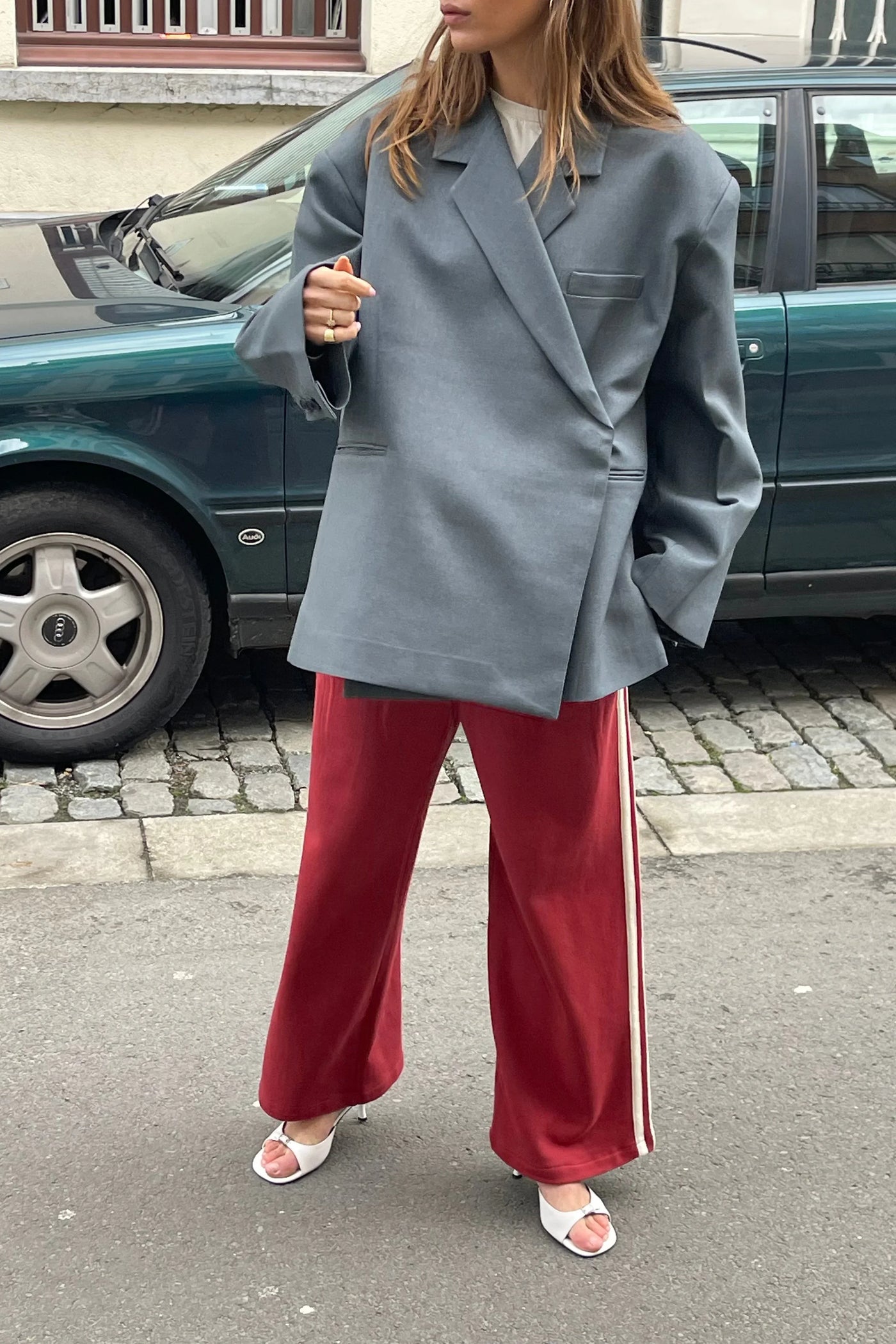 Blazer de gran tamaño con abertura