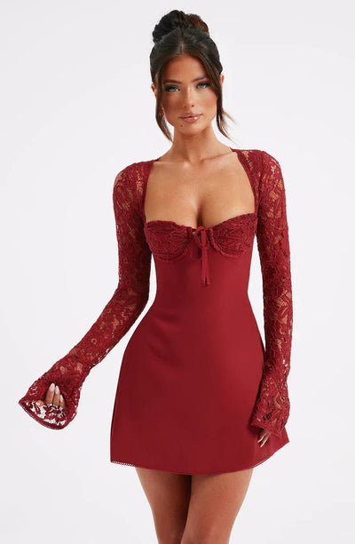 Elegante Minivestido de Encaje Liza
