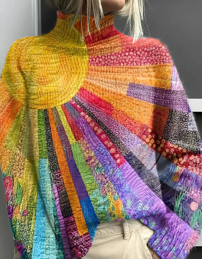 Lilibeth | Suéter de Cuello Alto a la Moda en Colores Vibrantes