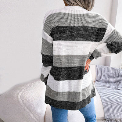 Luxora™ | Chaleco Abierto con Rayas