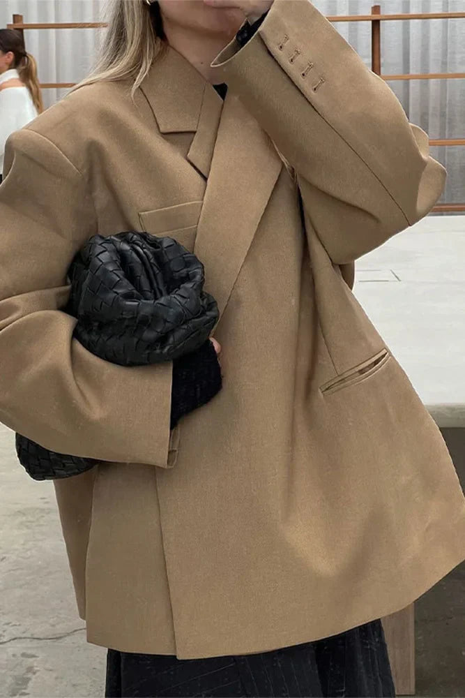 Blazer de gran tamaño con abertura