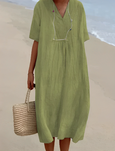 KARYL™ - Elegante vestido de lino y algodón