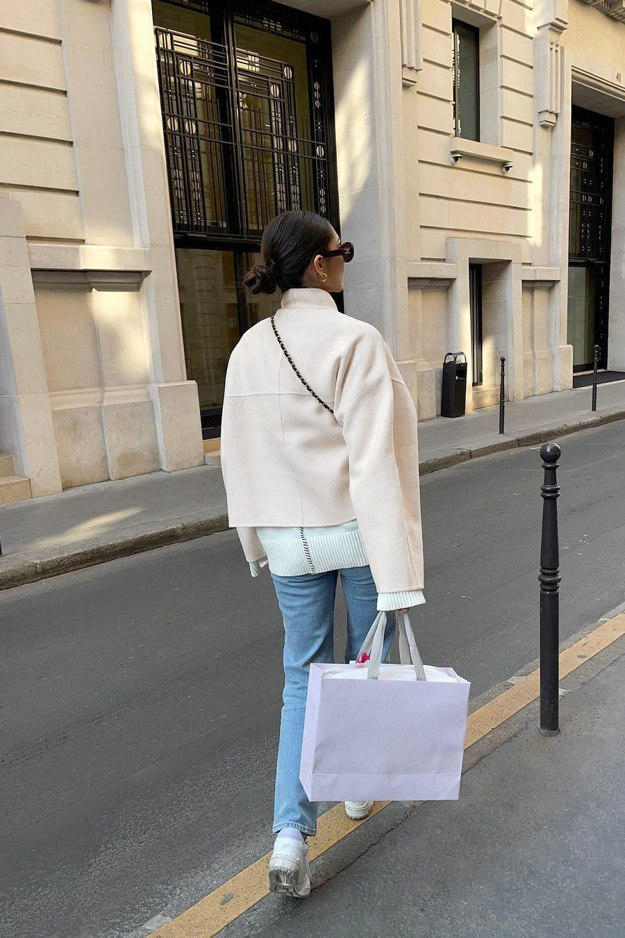 Chaqueta de manga larga con escote en V