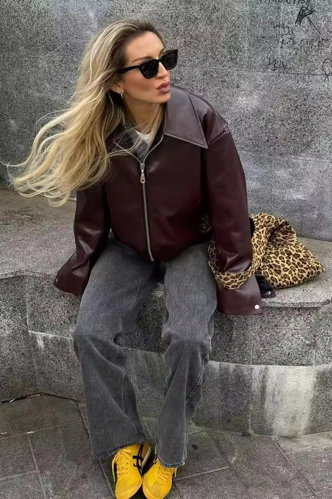 Chaqueta biker de cuero