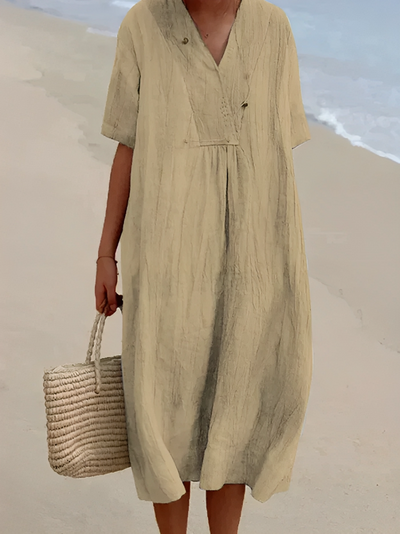 KARYL™ - Elegante vestido de lino y algodón