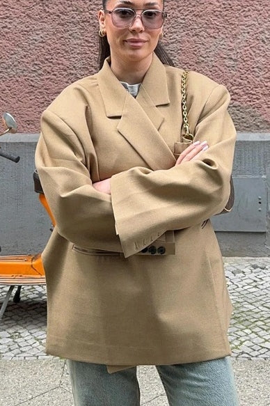 Blazer de gran tamaño con abertura