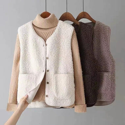 Luxora™ | Chaleco Elegante para Damas con Botones Estilosos y Bolsillos Prácticos