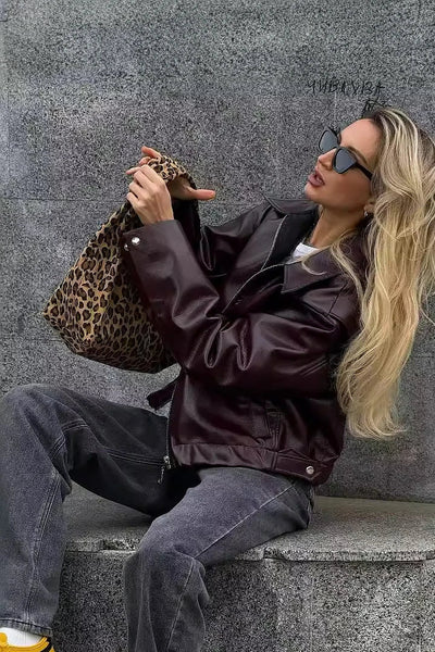 Chaqueta biker de cuero