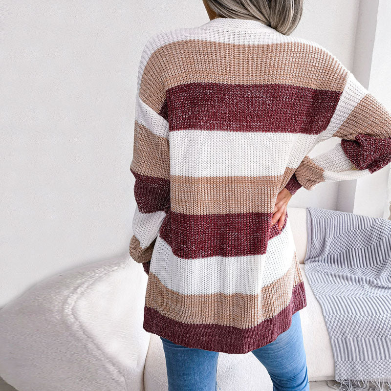 Luxora™ | Chaleco Abierto con Rayas