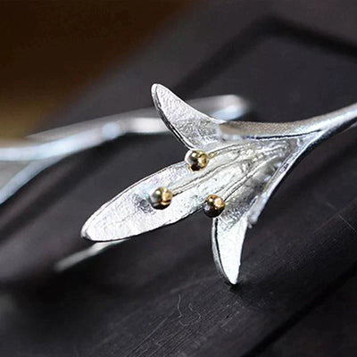 Pendientes con Flores de Plata